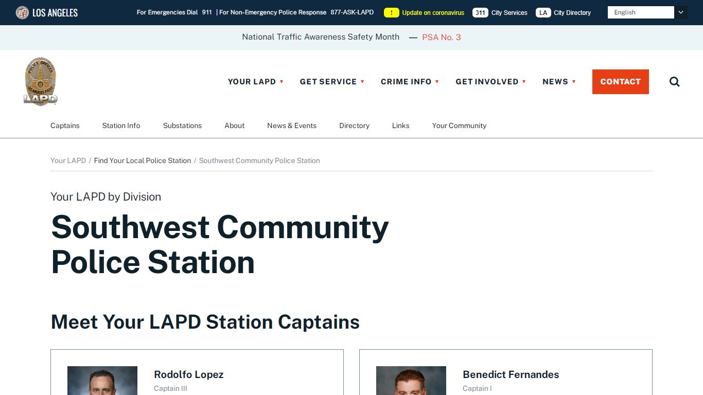 Southwest Community Police Station - LAPD Online